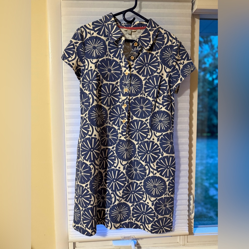 Boden 100% cotton shirt dress 12
